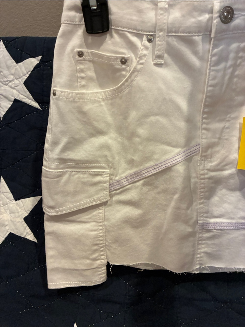Circus NY by Sam Edelman NWT White Denim Utility Mini Skirt 2 Avail Sz 26 & 28 - Picture 7 of 10